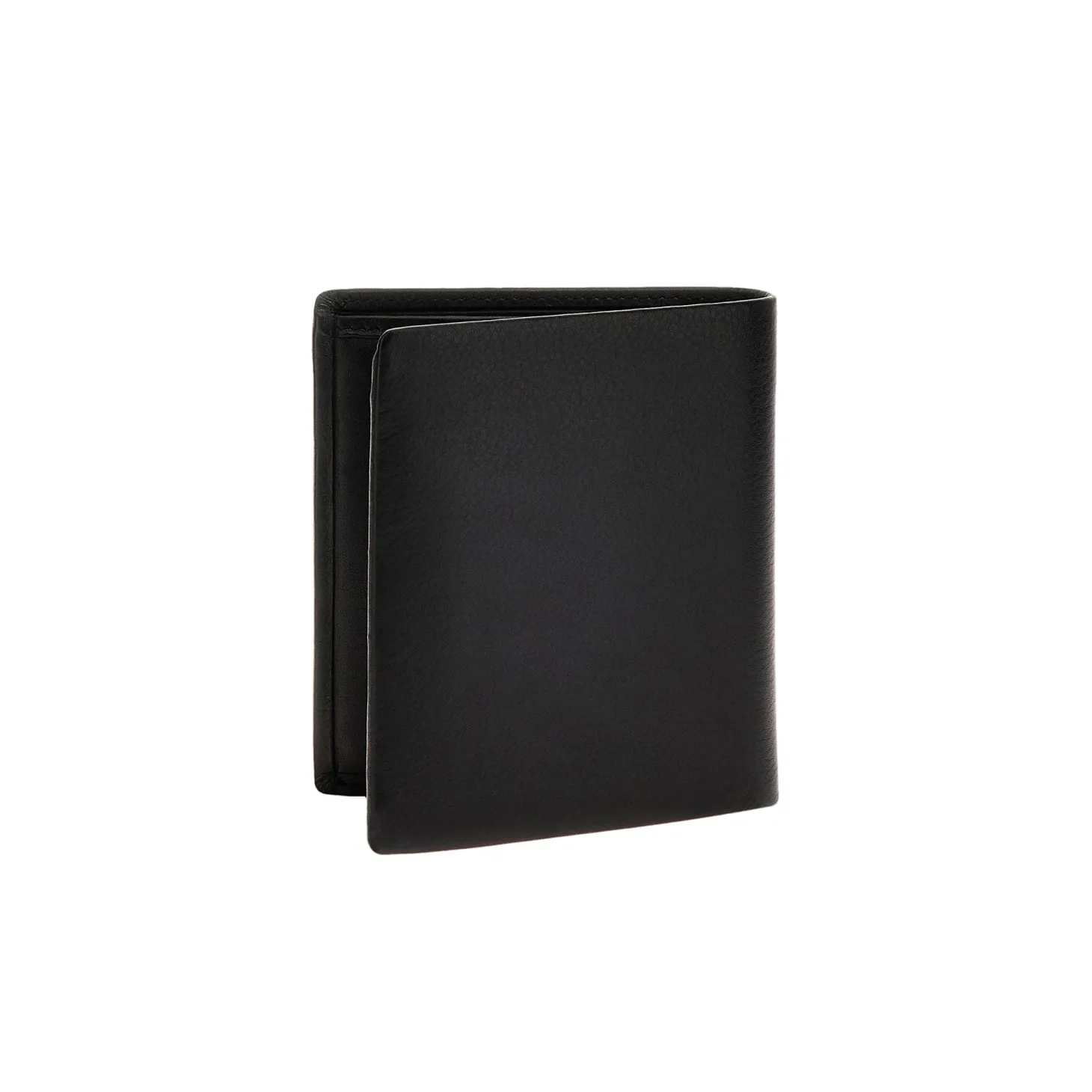 Portafogli bifold verticale coin Pocket New Boston nero