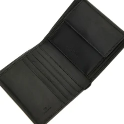 Portafogli bifold verticale coin Pocket New Boston nero