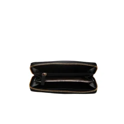 Portafoglio maxi con zip nero