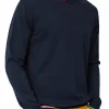 Pullover blu con dettagli block