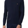 Pullover con dettagli rigati blu