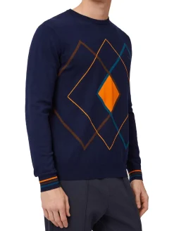 Pullover con fantasia a rombi