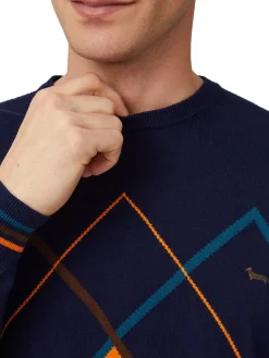 Pullover con fantasia a rombi