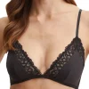 Reggiseno a trinagolo con inserti in pizzo nero