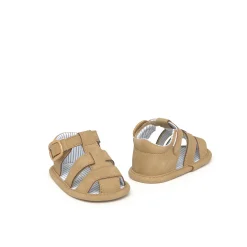Sandalo cotone camel