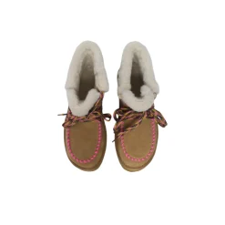 Scarpe platform con pelliccia beige