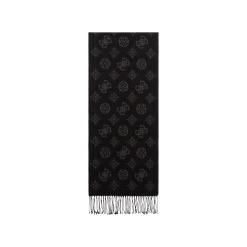 Sciarpa Mito logo 4G con frange nero