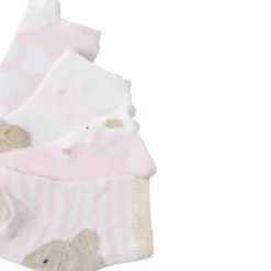 Set 4 pack calzini neonata rosa multi