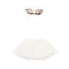 Set due pezzi gonna e cerchietto panna