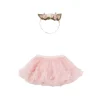 Set due pezzi gonna e cerchietto rosa