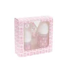 Set quattro pezzi (2 biberon, clip e ciuccio) rosa