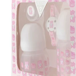 Set quattro pezzi (2 biberon, clip e ciuccio) rosa