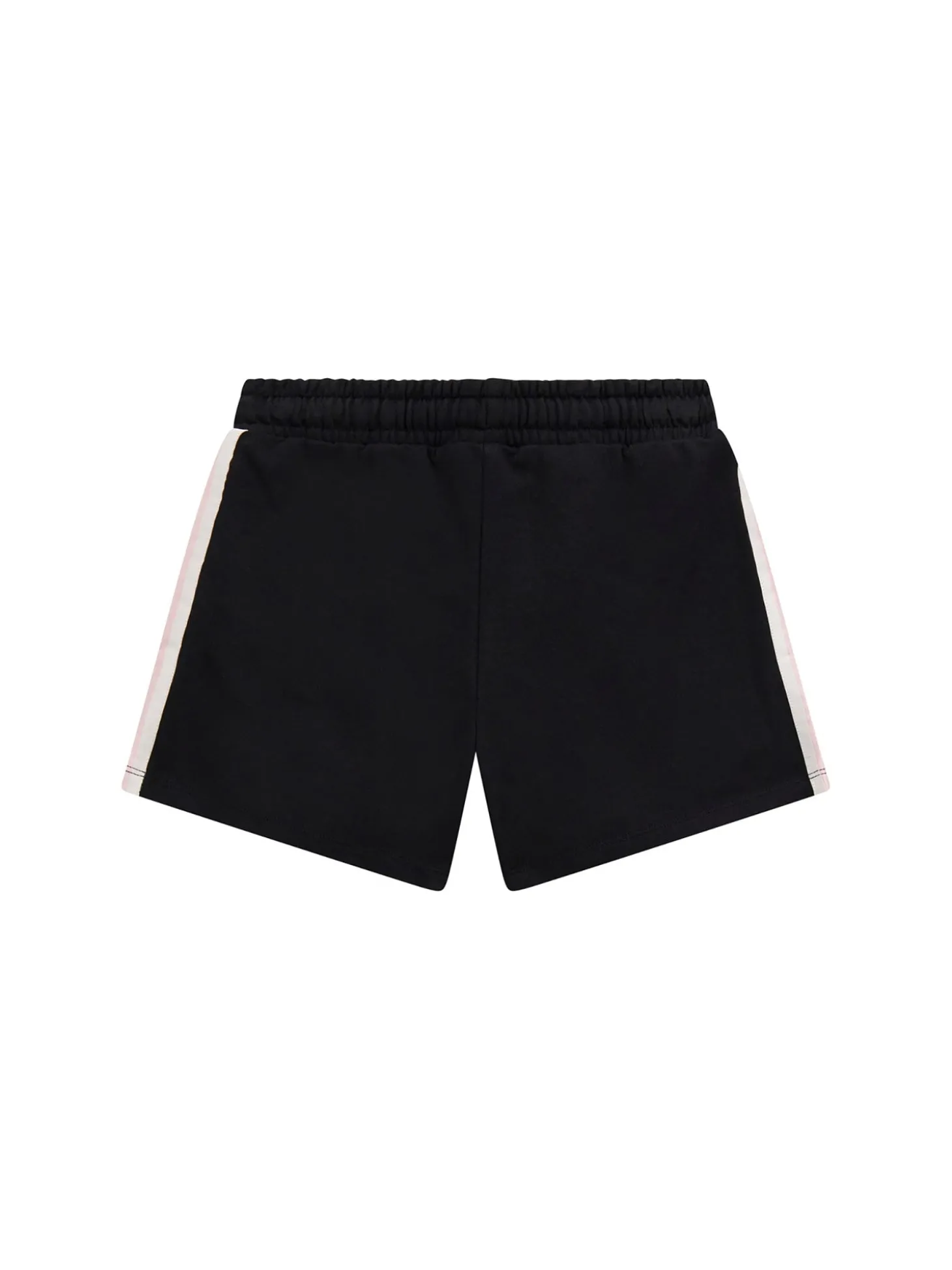 Shorts in felpa con ricamo nero