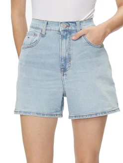 Shorts jeans High Mom denim chiaro