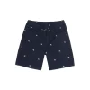 Shorts kids con bandierine allover blu