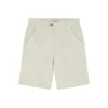 Shorts tasche america in lino beige