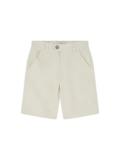 Shorts tasche america in lino beige