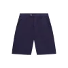 Shorts tasche america in lino blu