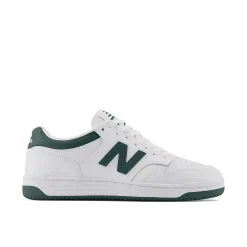 SNEAKER BB480 PELLE/TEXTILE BIANCO/VERDE