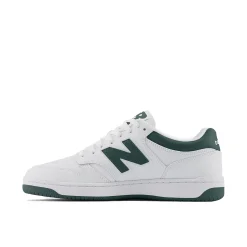 SNEAKER BB480 PELLE/TEXTILE BIANCO/VERDE