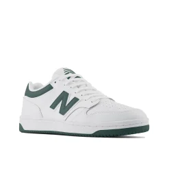 SNEAKER BB480 PELLE/TEXTILE BIANCO/VERDE