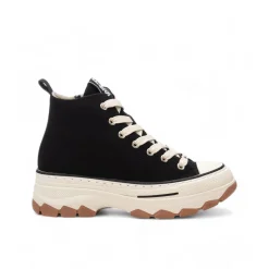 Sneakers alta con plateau nero