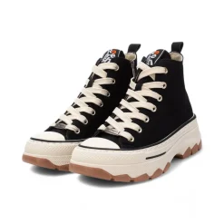 Sneakers alta con plateau nero