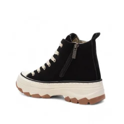 Sneakers alta con plateau nero