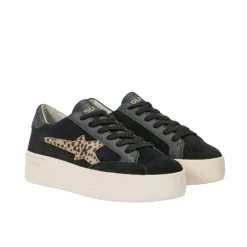 Sneakers Big Katy con inserti in suede nero