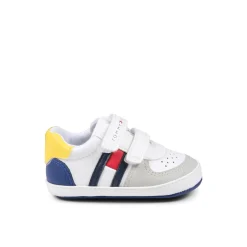 Sneakers bimbo in velcro flag multicolor