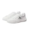 Sneakers chunky cupsole con logo laterale bianco/argento