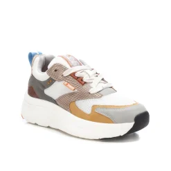 Sneakers colorblock in ecopelle beige
