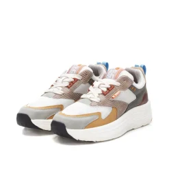 Sneakers colorblock in ecopelle beige