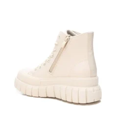 Sneakers con suola bold e cerniera beige