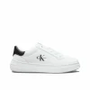 Sneakers junior in ecopelle bianco/nero