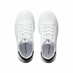 Sneakers junior in ecopelle bianco/nero