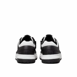 Sneakers junior in ecopelle nero/bianco
