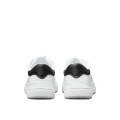 Sneakers junior in ecopelle bianco/nero