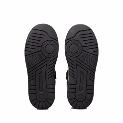 Sneakers junior in ecopelle nero/bianco