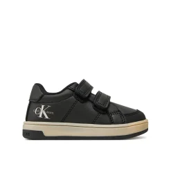 Sneakers kids con chiusura a velcro con logo posteriore nero