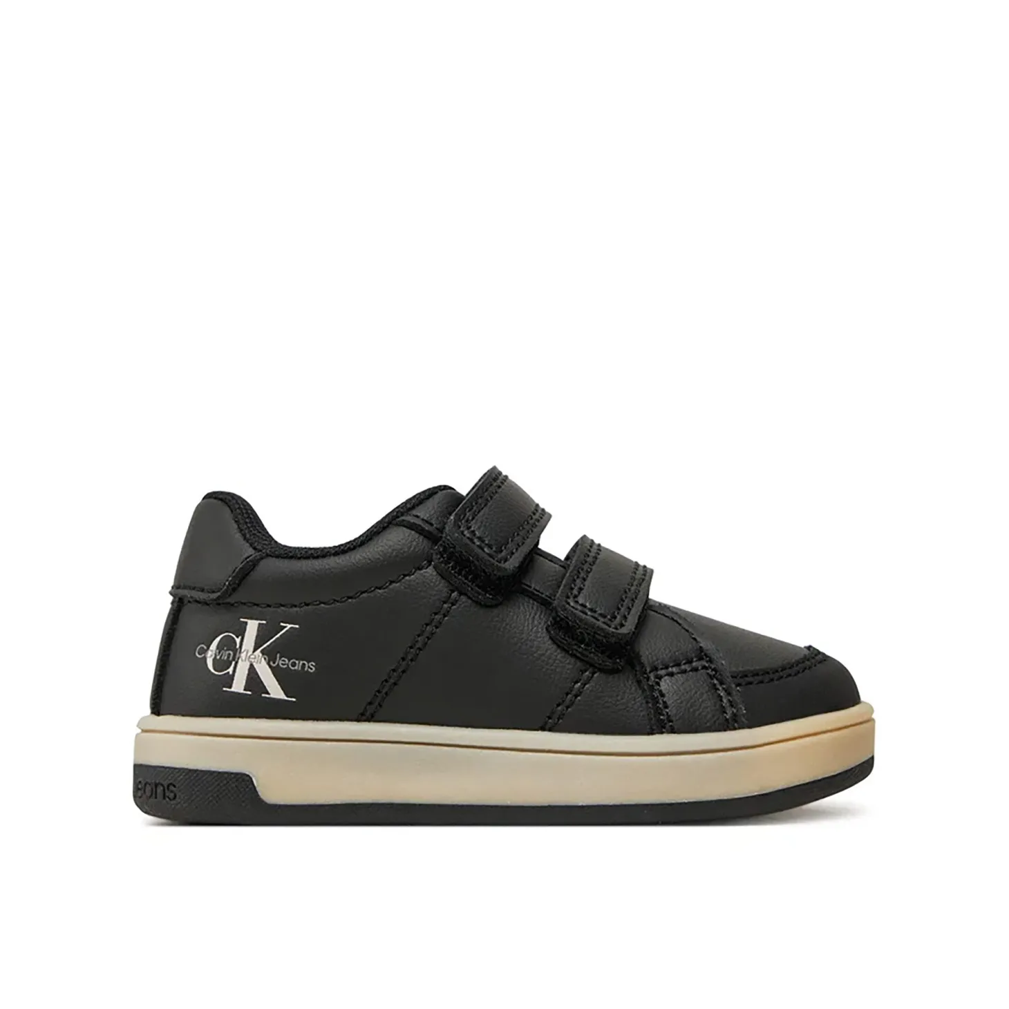 Sneakers kids con chiusura a velcro con logo posteriore nero