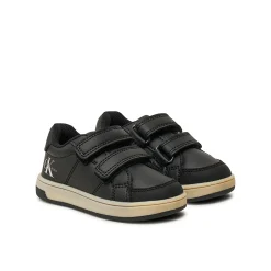 Sneakers kids con chiusura a velcro con logo posteriore nero