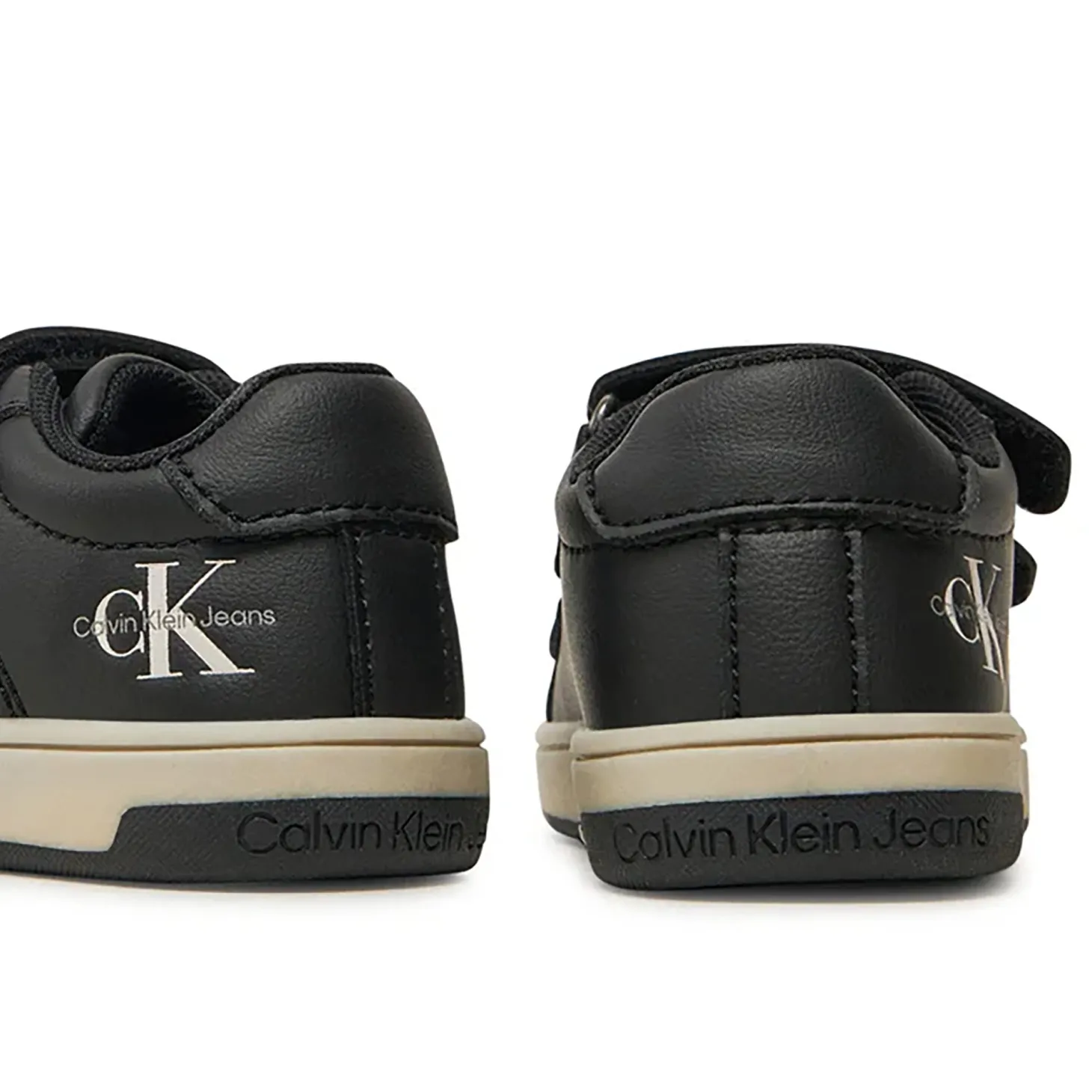 Sneakers kids con chiusura a velcro con logo posteriore nero
