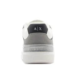 Sneakers suede/mesh bianco/nero