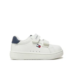 Sneakers teen in velcro bianco/blu