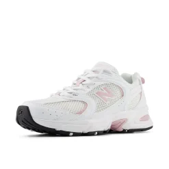 Sneakers U530 sintetico e mesh bianco/rosa