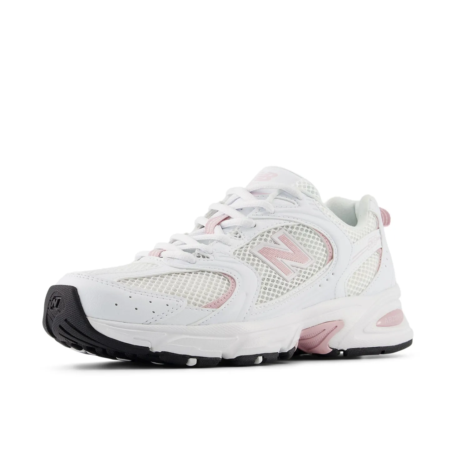 Sneakers U530 sintetico e mesh bianco/rosa