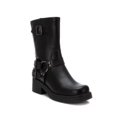 Stivaletti biker con fibbie nero