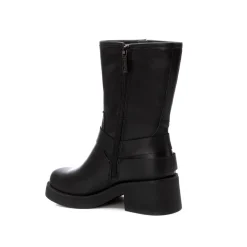Stivaletti biker con fibbie nero