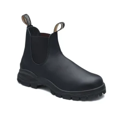 Stivaletto beatles #2240 black leather con suola spessa nero
